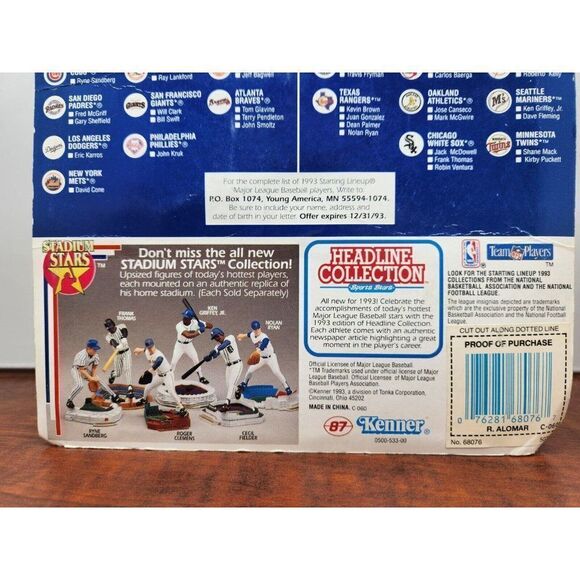 KENNER MLB 1993 Starting Lineup Figure ROBERTO ALOMAR & Special Series Card - Picture 8 of 8